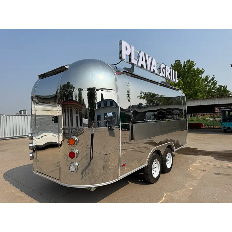 Mirror Polish Stainless Steel Airstream Trailer